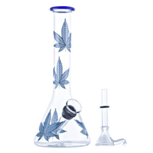 8MarijuanaLeafGlassBeakerBongWaterPiesForSaleFreeShipping_1_15089be8-a0aa-4b16-8c0a-e0aec0baccb1 8"Marijuana Leaf Glass Beaker Bong/Water Pies For Sale | Free NZ Shipping