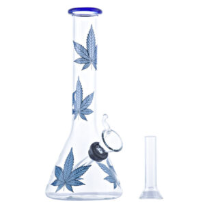 8MarijuanaLeafGlassBeakerBongWaterPiesForSaleFreeShipping_2_dad59683-5bd9-4085-8b1a-0887bb7ea60d 8"Marijuana Leaf Glass Beaker Bong/Water Pies For Sale | Free NZ Shipping