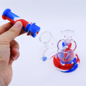 8" Microscope LED Luminous Silicone Dab Rig For Sale | Free NZ Shipping