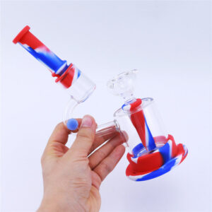 8" Microscope LED Luminous Silicone Dab Rig For Sale | Free NZ Shipping
