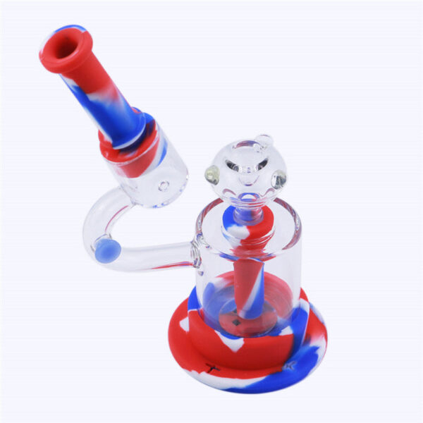 8" Microscope LED Luminous Silicone Dab Rig For Sale | Free NZ Shipping