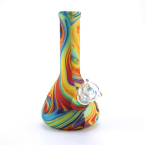 8" Multi Color Swirl Silicone Bong/Water Pipe For Sale | Free NZ Shipping