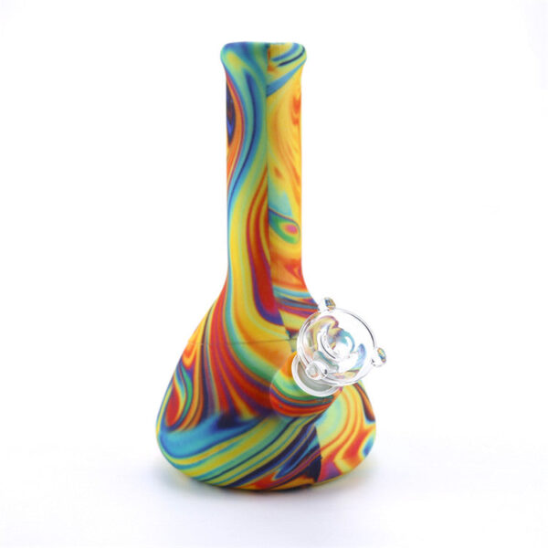 8" Multi Color Swirl Silicone Bong/Water Pipe For Sale | Free NZ Shipping