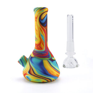 8" Multi Color Swirl Silicone Bong/Water Pipe For Sale | Free NZ Shipping