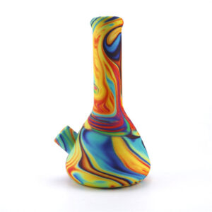 8" Multi Color Swirl Silicone Bong/Water Pipe For Sale | Free NZ Shipping
