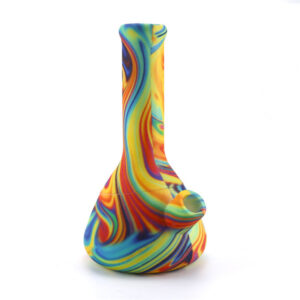 8" Multi Color Swirl Silicone Bong/Water Pipe For Sale | Free NZ Shipping