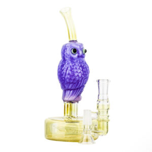 8" Owl Theme Glass Bong | Heady Girly Bongs For Sale | Free NZ Shipping