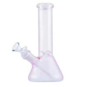 8" Pink Frosted Glass Beaker Bong/Water Pipes For Sale | Free NZ Shipping