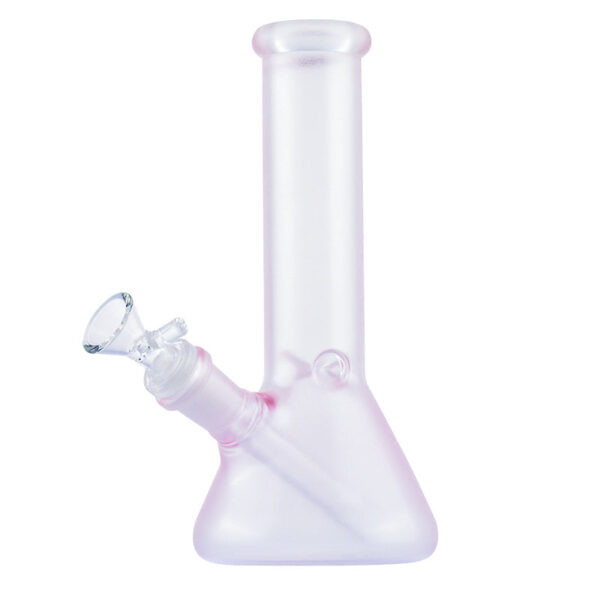 8" Pink Frosted Glass Beaker Bong/Water Pipes For Sale | Free NZ Shipping