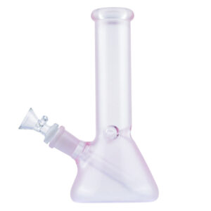 8" Pink Frosted Glass Beaker Bong/Water Pipes For Sale | Free NZ Shipping