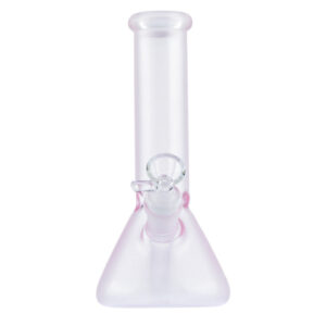 8" Pink Frosted Glass Beaker Bong/Water Pipes For Sale | Free NZ Shipping