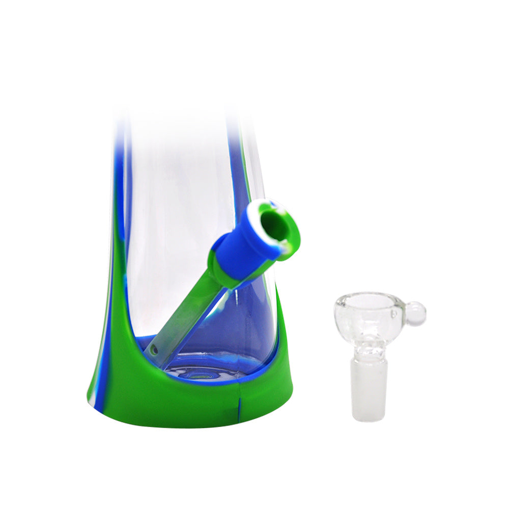 8" Horn Glass Silicone Bong | Portable Bongs For Sale | Free NZ Shipping
