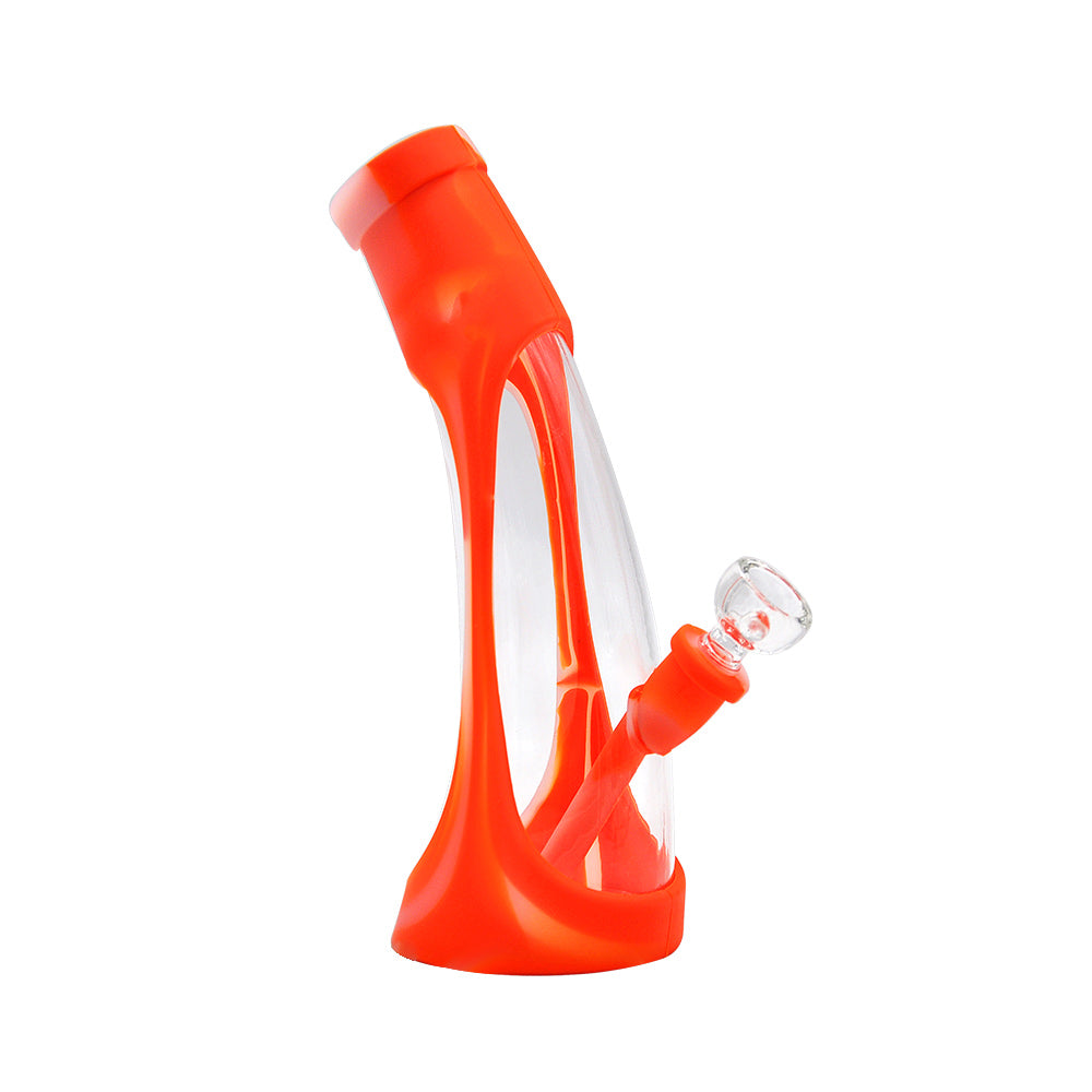 8" Horn Glass Silicone Bong | Portable Bongs For Sale | Free NZ Shipping