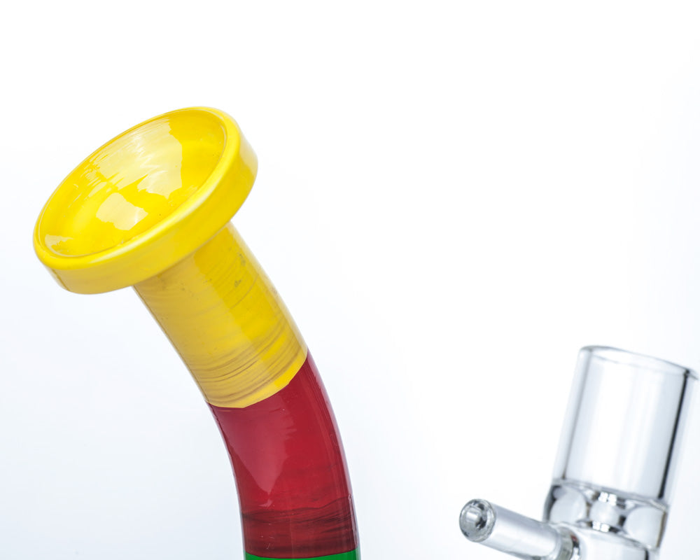 8" Rasta Glass Recycler Bong | Portable Bongs For Sale | Free NZ Shipping
