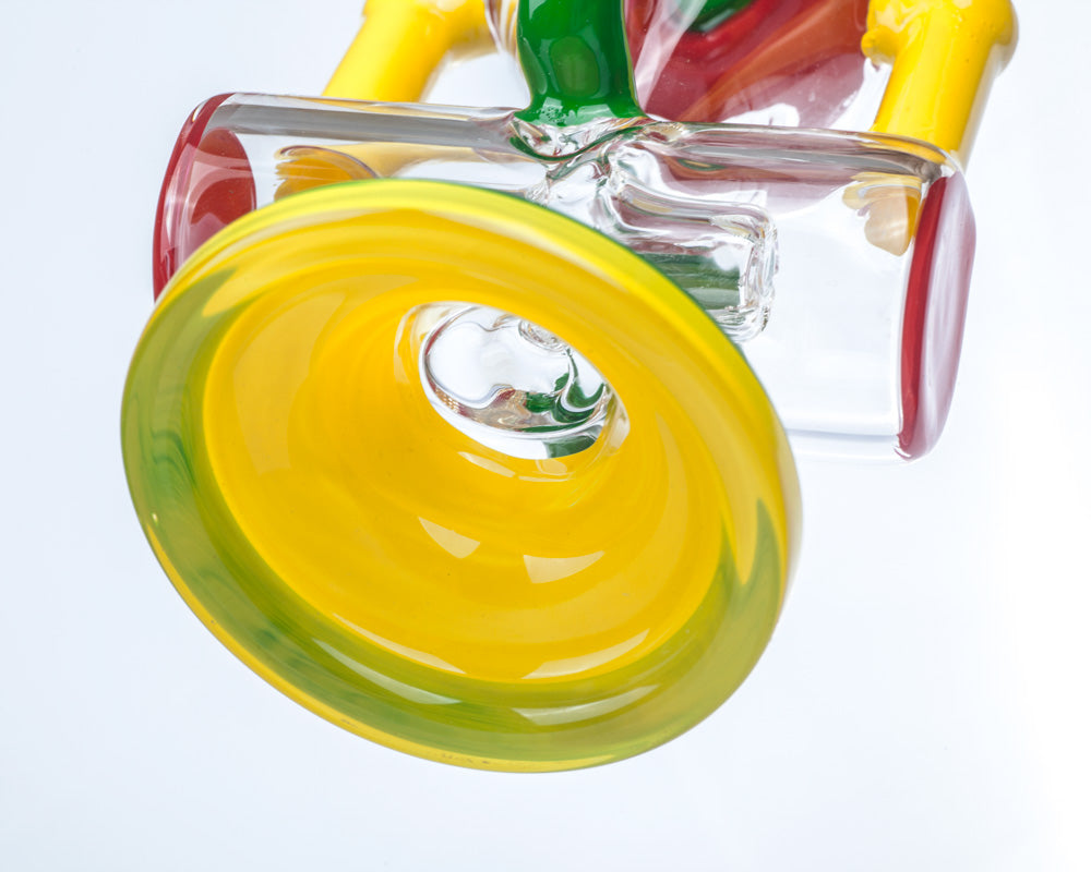 8" Rasta Glass Recycler Bong | Portable Bongs For Sale | Free NZ Shipping