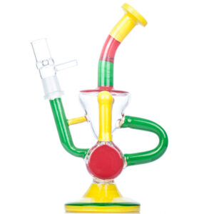 8" Rasta Glass Recycler Bong | Portable Bongs For Sale | Free NZ Shipping