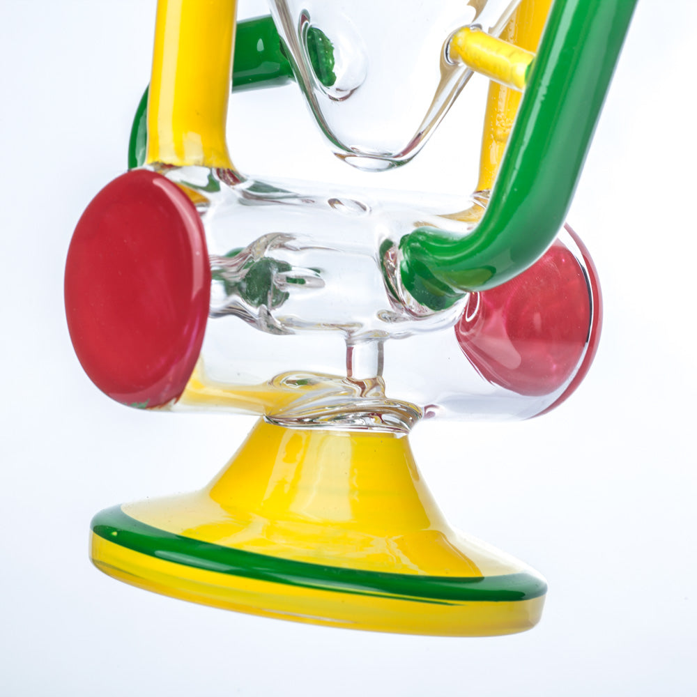 8" Rasta Glass Recycler Bong | Portable Bongs For Sale | Free NZ Shipping