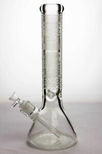 13.5″ 9 mm thick sandblasted glass beaker water bong