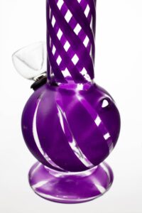 6″ hollow base glass water bong