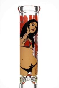 14" Sexy Girl Cartoon | Heavy Beaker Water Glass Bong | Free NZ Shipping
