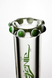 14.5" Genie Color Dot Curved Tube | Water Glass Bongs | Free NZ Shipping
