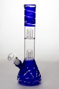 12" Double Dome Perc Beaker Bong | Cheap Bong For Sale | Free NZ Shipping