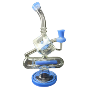 9" Cube Glass Recycler Dab Rig | Wax Rigs For Sale | Free NZ Shipping