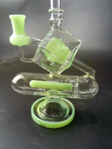 9" Cube Glass Recycler Dab Rig | Wax Rigs For Sale | Free NZ Shipping
