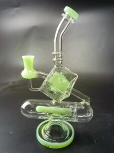 9" Cube Glass Recycler Dab Rig | Wax Rigs For Sale | Free NZ Shipping