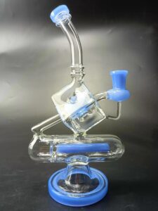 9" Cube Glass Recycler Dab Rig | Wax Rigs For Sale | Free NZ Shipping