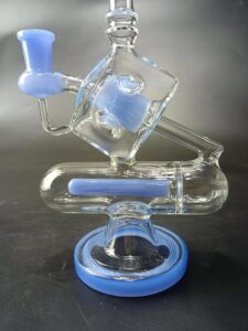 9" Cube Glass Recycler Dab Rig | Wax Rigs For Sale | Free NZ Shipping