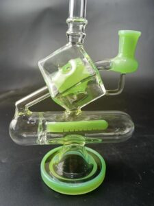 9" Cube Glass Recycler Dab Rig | Wax Rigs For Sale | Free NZ Shipping