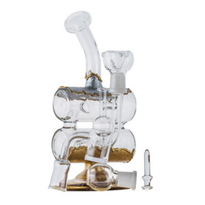 9" Double Chamber Recycler Dab Rig Set | Bongs For Sale |Free NZ Shipping