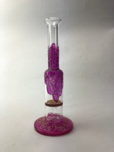 9" Straight Neck Glass Honeycomb Perc Bong For Sale | Free NZ Shipping