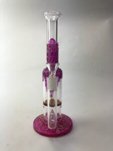 9" Straight Neck Glass Honeycomb Perc Bong For Sale | Free NZ Shipping