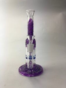 9" Straight Neck Glass Honeycomb Perc Bong For Sale | Free NZ Shipping