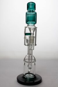 12″ infyniti glass honey comb and shower head diffuser recycled bong