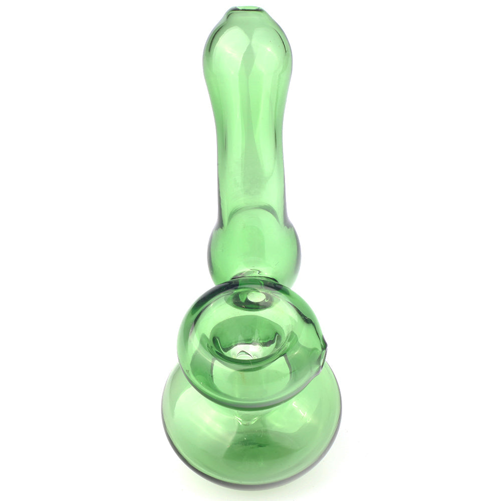 BB-11CM-019_Color_changing_pipe_glass_pipe_spoon_pipe_weed_bowl_bong_Green_Clear_Sherlock_Bubbler.jpg_3 Green Clear Sherlock Bubbler | Glass Pipe For Sale | Free NZ Shipping