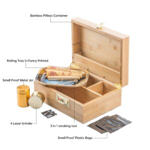 Bamboo Stash Box Combo w/ Penis Bong Sherlock Bubbler Set For Sale