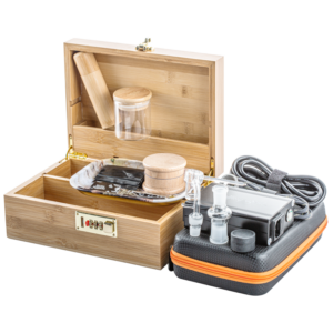 Bamboo Stash Box Combo w/ Quartz Enail Bundle Dab Kit | Free NZ Shipping