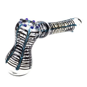 Black Blue Net Glass Hammer Bubbler  Pipes For Sale  Free NZ Shipping