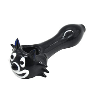 Black Cat Face Spoon Tobacco Pipe | Weed Bowls For Sale | Free NZ Shipping