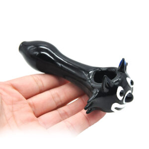 Black Cat Face Spoon Tobacco Pipe | Weed Bowls For Sale | Free NZ Shipping