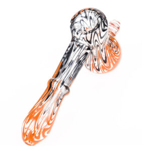 Black Orange Spiral Glass Hammer Bubbler For Sale  Free NZ Shipping