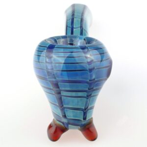 Blue Cube Glass Dab Rig w/ Blue Wrap Sherlock Pipe Set | Free NZ Shipping