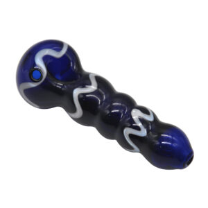 Blue Glass Spoon Weed Pipe w/ Maria Rings For Sale | Free NZ Shipping