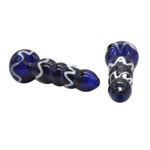 Blue Glass Spoon Weed Pipe w/ Maria Rings For Sale | Free NZ Shipping