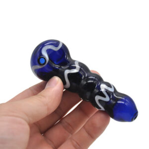 Blue Glass Spoon Weed Pipe w/ Maria Rings For Sale | Free NZ Shipping