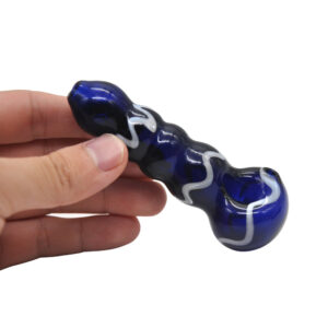 Blue Glass Spoon Weed Pipe w/ Maria Rings For Sale | Free NZ Shipping