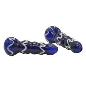 Blue Glass Spoon Weed Pipe w/ Maria Rings For Sale | Free NZ Shipping